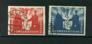 East Germany.1951.Sc#80-1.Mi#284-5.Used.SCV$30.