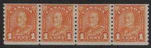 *Canada Sc#178 M/H/F-VF coil strip of 4