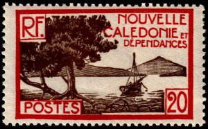 ✔️ FRANCE NEW CALEDONIA 1928 - FISHING BOAT -  Sc. 142 MNH ** OG [1.58.1]