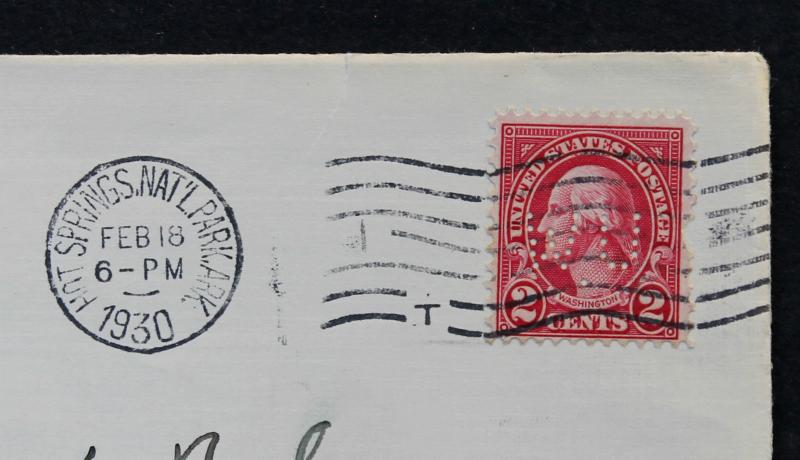 US Stamp Sc# 634 on Cover with Western Union WU Perfin