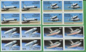 20 Sets of 1981 Grenada Grenadines Stamps 460 - 463 Cat Value $96 Space Shuttle