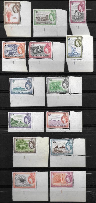 Doyle's_Stamps: Scott #14** to #27** Tristan da Cunha 1954-58 Postage Stamp Set