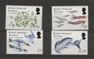 British Antarctic 2014 Marine Food Web set of 4   MNH 