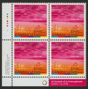 Canada 2290 Bottom Left Block MNH Francophone Summit