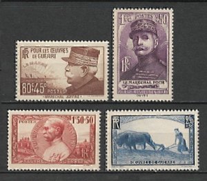 France 1940 Fund for War Charities (4v Cpt) MNH CV$40