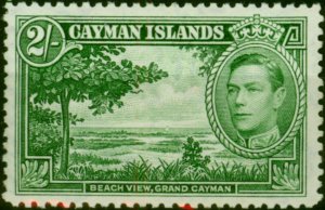 Cayman Islands 1943 2s Deep Green SG124a Fine LMM (2)