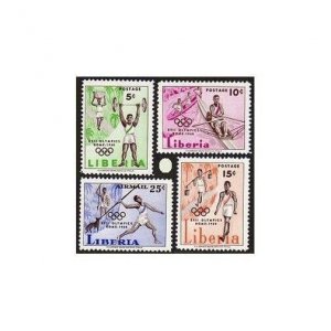 Liberia 390-392,C126-C127,MNH.Michel 552-555,Bl.16. Olympics Rome-1960.