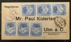 1899 St George Grenada Registered Printed Matter Cover To Ulm Germany Via London