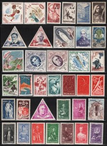 Monaco ~ Lot of 93 Different Stamps ~ Mostly Unused ~ MX Condition