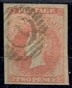 AUSTRALIAN STATES South Australia: 1856 Wmk Star 2d orange - 38122