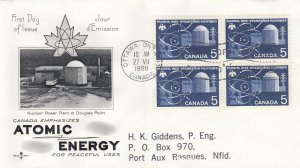 Canada Scott 449 Blk 4 Rose Craft FDC - Atomic Research
