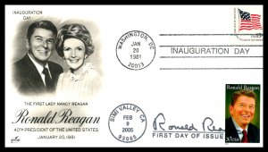 1985 Ronald Reagan Inauguration DUAL With 2005 First Day - Artcraft Cachet