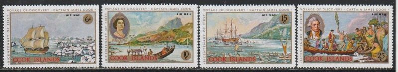 1968 Cook Islands - Sc C12-C16 - MNH VF - 4 single - Capt Cook