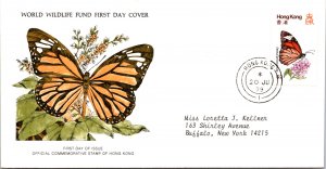 Hong Kong, Worldwide First Day Cover, Butterflies, World Life Fund