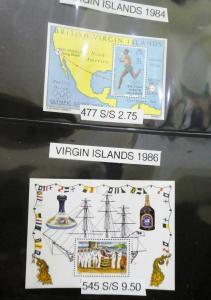 EDW1949SELL : VIRGIN ISLANDS Nice collection of VF MNH S/S & strips Retails $277