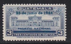 Guatemala # 311, National Palace Overprinted, NH