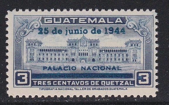 Guatemala # 311, National Palace Overprinted, NH