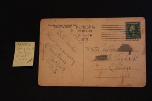 Scott US 462 on pc Kenosha WI (S.L. cncl) to Chicago (#474D)