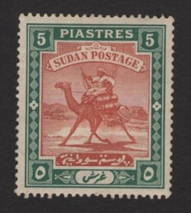 Sudan 1908 5p Camel Post #26 VF Mint OG MH