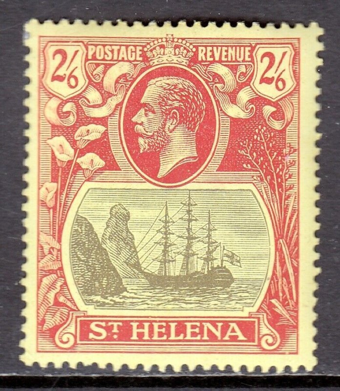 ST. HELENA — SCOTT 97 (SG 94) — 1922-27 2/6- BADGE, MULT. CRN. CA — MH — SCV $30