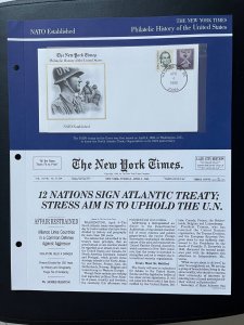 NY times Philatelic history of US panel: NATO established