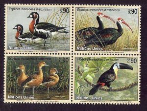 United Nations Geneva-Sc#410a- id8-unused NH set-Endangered-Birds-Ducks-2003-