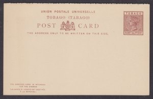 Tobago H&G 2a, 1888 QV 1½p + 1½p reply card, VF