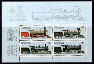 CANADA SGMS1136 1984 RAILWAY LOCOMOTIVES MNH