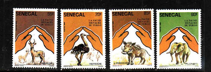 Senegal-Sc#715-18-unused NH set-Animals-Ferlo Nature Reserve-1987-