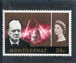 Montserrat WINSTON CHURCHILL Memorial Issue 24c Stamp Perforated Mint (NH)