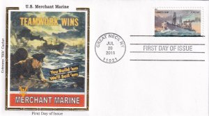 2011, US Merchant Marines, Colorano Silk, FDC (E11947)