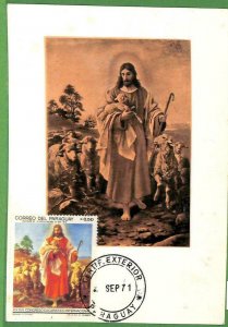 90264  - PARAGUAY -   MAXIMUM CARD -   ART Religion  1971