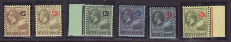 Antigua-Sc#58-63- id13-unused NH og short set to the 5sh-KGV-1921-29-