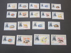 Ajman 1961 Sc 1-18 set MNH(except 3,5-6,12-14 MNG)