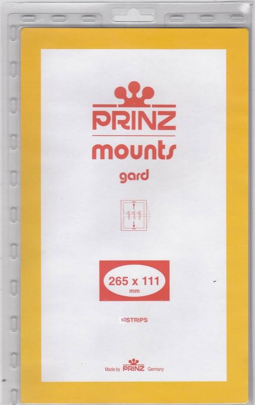 PRINZ Stamp Mounts 265X111 Black Pack Of 10 NEW