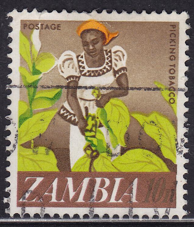 Zambia 44 USED 1968 Woman Tobacco Picker