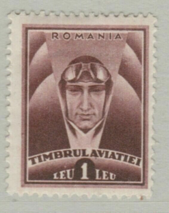 1932 Romania Postal Tax Timbrul Aviatiei Aviator 1L MH* A18P26F771-