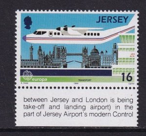 Jersey   #452  MNH  1988 Europa  16p   plane