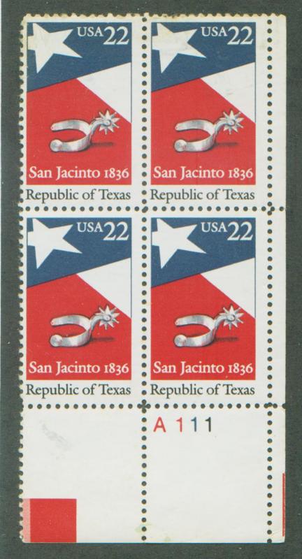 U.S. Scott 2204 FVF MNH Plate Block of 4