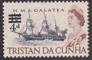 Tristan da Cunha # 108, Ship  Stamp surcharged, NH