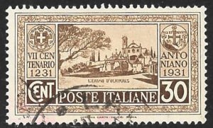 ITALY 1931 30c ST ANTHONY Issue Sc 260 VFU