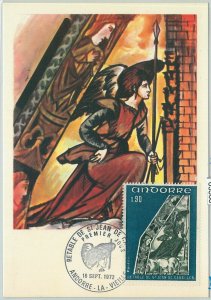63368 - FRENCH ANDORRA - POSTAL HISTORY: MAXIMUM CARD - ART RELIGION 1972-