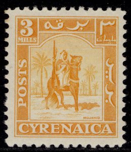 BRITISH OC OF ITALIAN COLONIES GVI SG138, 3m orange-yellow, NH MINT. CYRENAICA