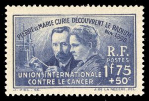 France, 1900-1950 #B76 Cat$21, 1936 Curie, never hinged