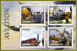 Stamps.  Aviation  2017  year 1+1 sheets perforated