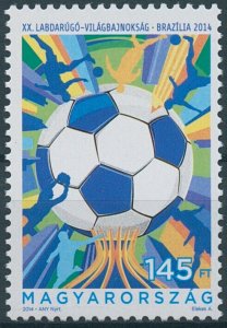 Hungary Stamps 2014 MNH World Cup Football Brazil Soccer Sports 1v Set