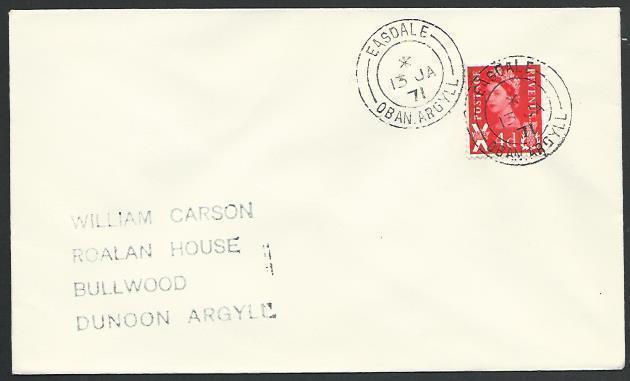 GB SCOTLAND 1971 cover EASDALE / OBAN ARGYLL cds..........................55784*