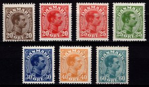 Denmark 1913-28 Christian X Definitives, Part Set [Unused]