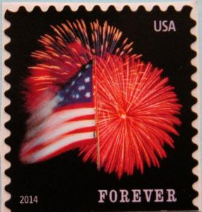 2014 49c Star-Spangled Banner, Fireworks, Booklet Single Scott 4869 Mint F/VF NH