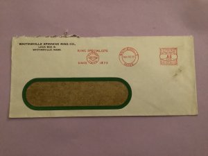 U.S. Whitinsville Spinning Ring Co Mass 1935  Pre Paid Stamp Cover R50827